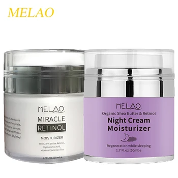 

MELAO Night Cream Organic Retinol FACE Cream Set Vitamin A Moisturizer Nourishing Hyaluronic Anti-Wrinkle Facial Skin Care TSLM2