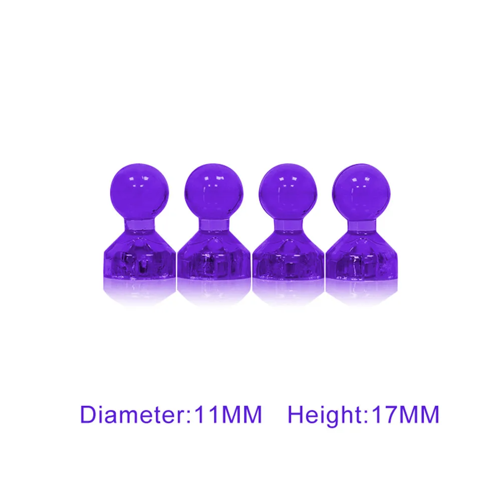 Purple 4 шт. сильные магнитные Thumbtacks неодимовая доска для заметок Шпилька-кегля домашний офисный холодильник магниты доска Декор стикер - Цвет: Purple