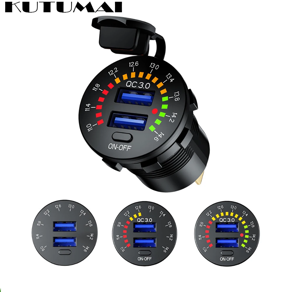 

PD QC3.0 Fast Charging USB C Car Charger Mini Quick Charge USB Charger Adapter Dual USB Car Phone Charger For iPhone Samsung