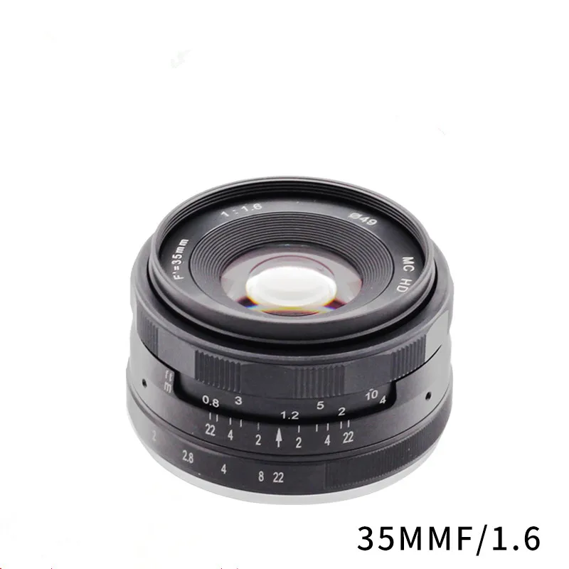 Объектив камеры Kaxinda 35 мм f/1,6 стандартный ручной объектив для Canon EOS M M2 M3 M5 M6 M10 беззеркальная камера
