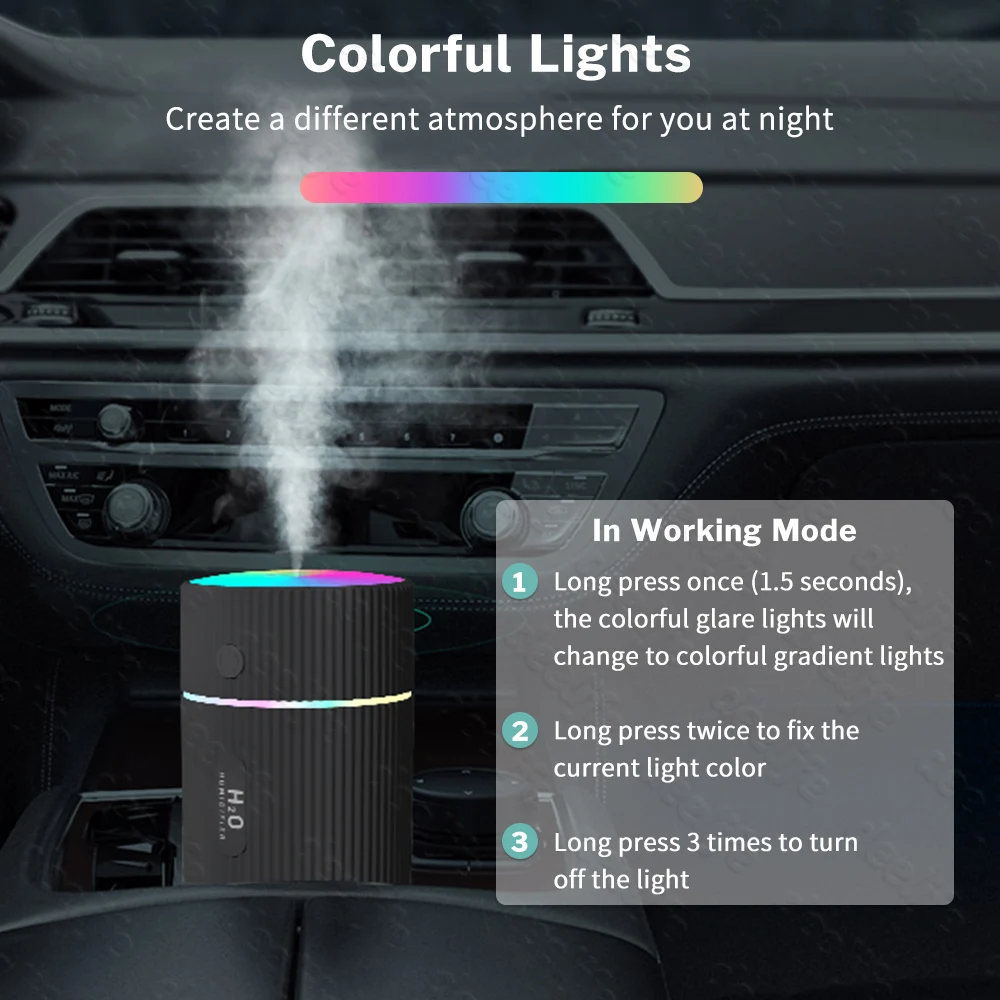 Car Air Humidifier Diffuser Aroma Auto Mist Sprayer Portable Nano Spray Humidifier Fogger air humidifier