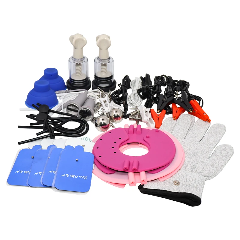 Electric Shock Nipple Clamps Metal Breast Labia Clips For SM Bondage