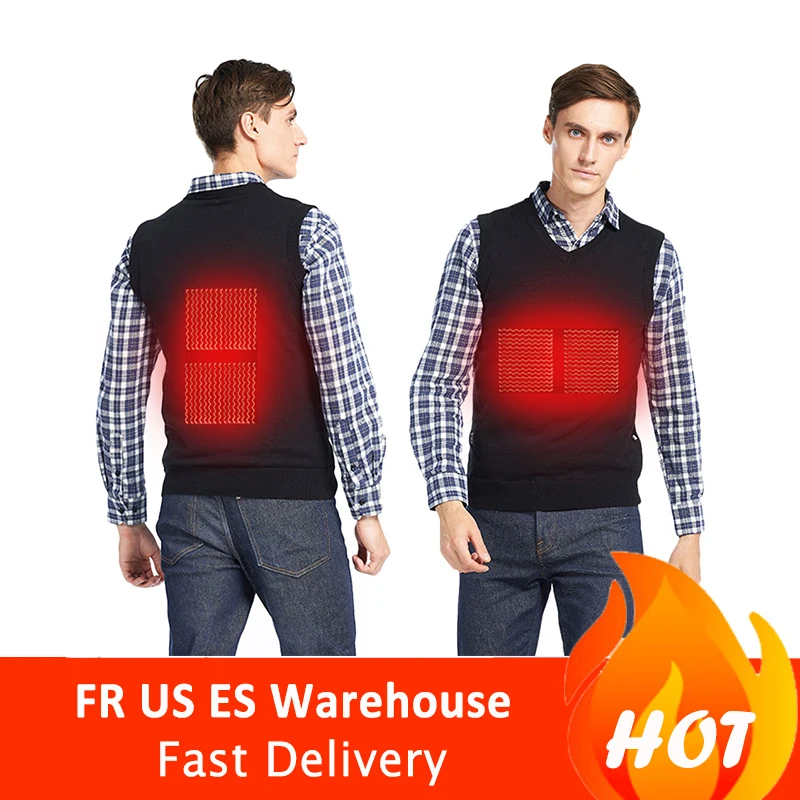 

Heating Vest Washable USB Charging Heated Jacket Three-speed Temperature Thermal Waistcoat For Camping Hiking Golf Dropshipping