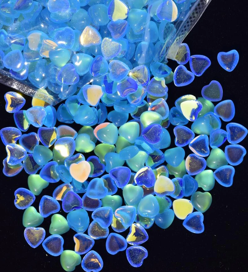 color5-100pcs 100 ppcs/Сумка 10 цветов камень кошачий глаз дизайн ногтей деко/полукруглый кошачий глаз драгоценный камень дизайн ногтей Шарм/УФ Смола питания камень, h-yu - Цвет: color5-100pcs