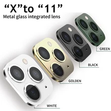 Защита для экрана объектива камеры для iPhone X XS MAX XR до 11 Pro Max наклейка на рассеиватель Модифицированная крышка камеры из металлического сплава