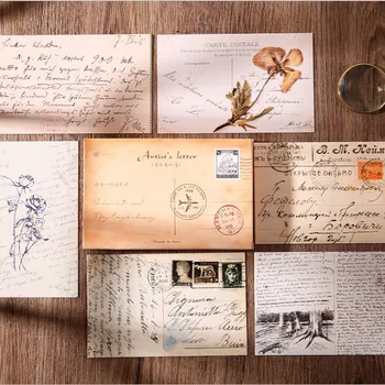 

30pcs/lot Creative exquisite bookmark postcard retro airplane travel envelope student stationery gift card