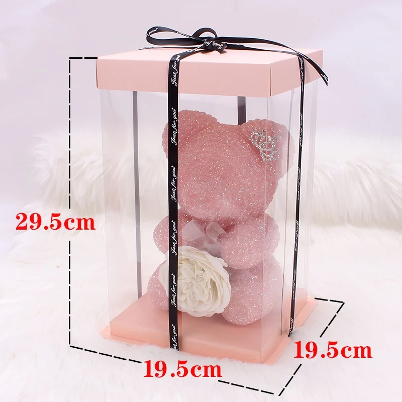 1 Crystal Diamond Rose Bear Birthday Wedding Party Gifts Crystal Diamond Rose Bear With Immortal Flower Romantic Valentine Gift