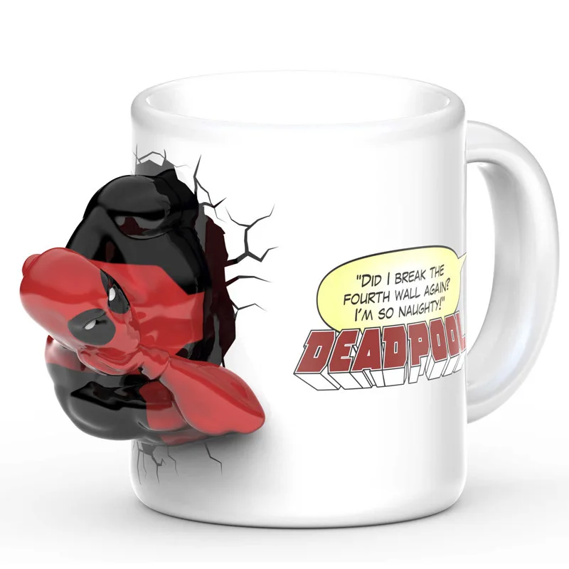 deadpool Марвел кофейные кружки Мстители чашки и кружки Бэтмен Тор Супермен Железный человек Халк Человек-паук Капитан Америка Марка креативная посуда для напитков - Цвет: deadpool