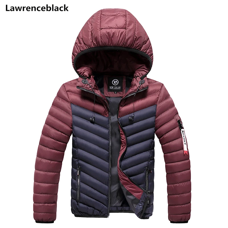 

with free gift Mens Hooded Parkas Cotton-Padded Parka New Fashion Jackets 2019 Winter Male Coat Men's Windbreakers Warm Outwear