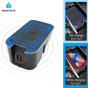 

Wireless Car Charger Fit for Volvo XC90 XC60 S90 V90 2019 2020 QC3.0 Fast Charging with USB Port QI Smart Phone Charging Pad