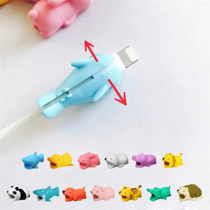 1 шт. милое животное USB зарядное устройство укус кабель протектор для Android USB кабель Защита зарядного устройства