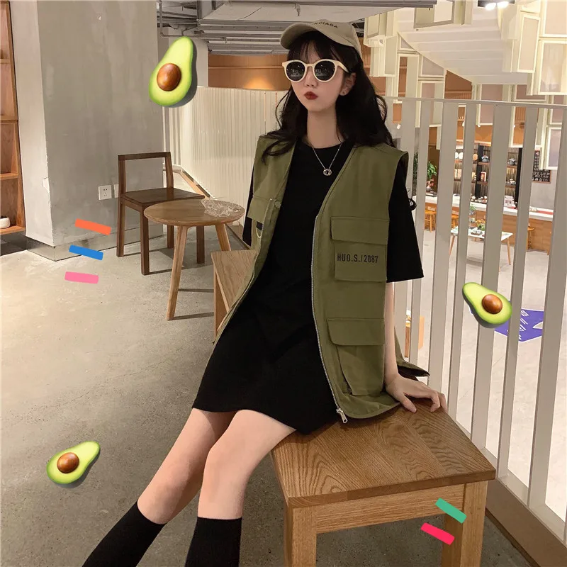 Модный жилет фотографа, одежда руководителя, женская повседневная куртка без рукавов жилет с несколькими карманами, уличные куртки