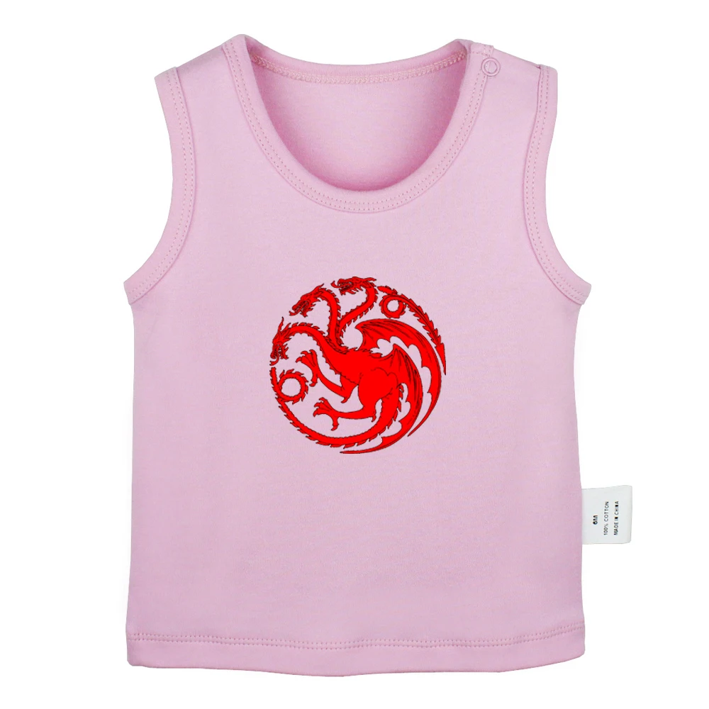 Game of Thrones House Targaryen of King's Landing Fire and Blood Newborn Baby Tank Tops Toddler Vest Sleeveless Infant Clothes