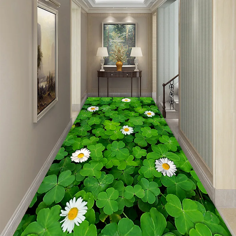 3D Corridor Carpets Rug Decor Balcony Bedside Area Rug Dining Room Mats Doormat Crystal Velvet Carpet for Home Living Room