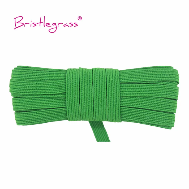 Bristlegrass Glitter Elastic Cord – 6mm Flat Skinny Band for DIY Sewing & Craft Projects