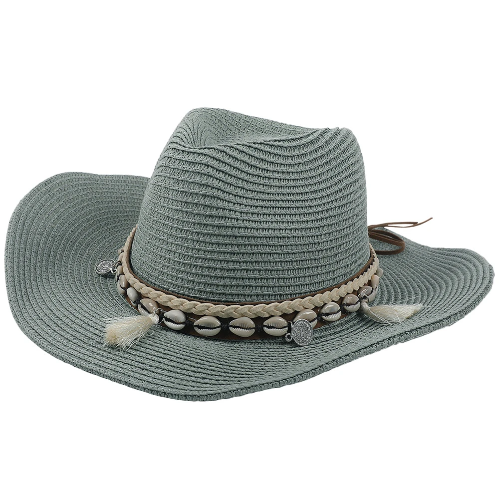 Summer Straw Hat Ladies Sombrero Shell 