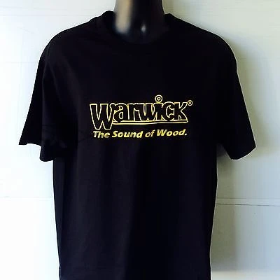 Warwick Bass Guitar Logo black short sleeve T-Shirt men tshirt summer fashion male tee-shirt cotton tops | Мужская одежда