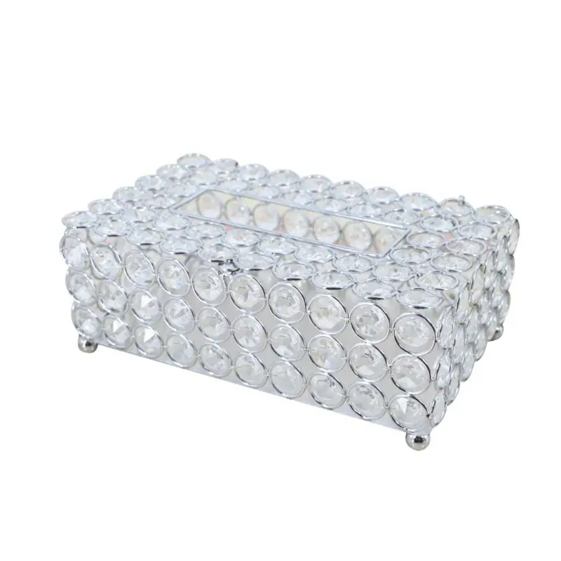 Tissue Box Holder Crystal Cube Napkin Dispenser Bedroom Office Hotel Cafe Coffee Y5GB - Цвет: Прозрачный