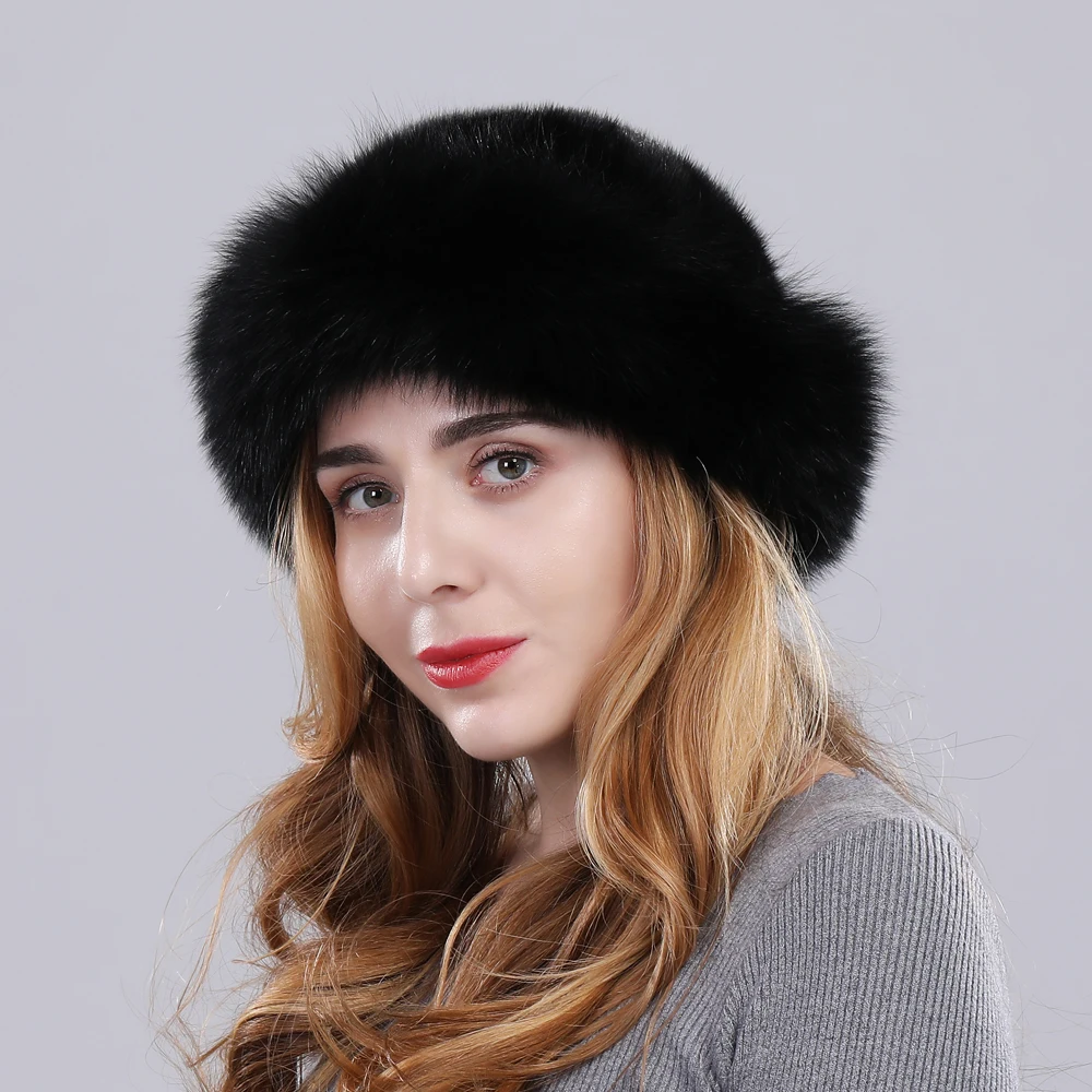 Новая модная женская шапка из натурального меха норки, бренд Fox fur Trim lady, шапка из натурального меха, зима-осень, высокое качество, натуральная норковая меховая шапка