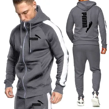 

2020 New Brand Men Tracksuits Outwear Hoodies Zipper sports suit Sets Male Sweatshirts Cardigan Men Set Clothing Pants plus size