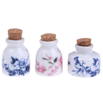 

DIY Nail Art Tools Peony Mini Ceramic Glass Dappen Dish Bowl Cup With Wood Lid Acrylic Liquid Glitter Powder Bottle