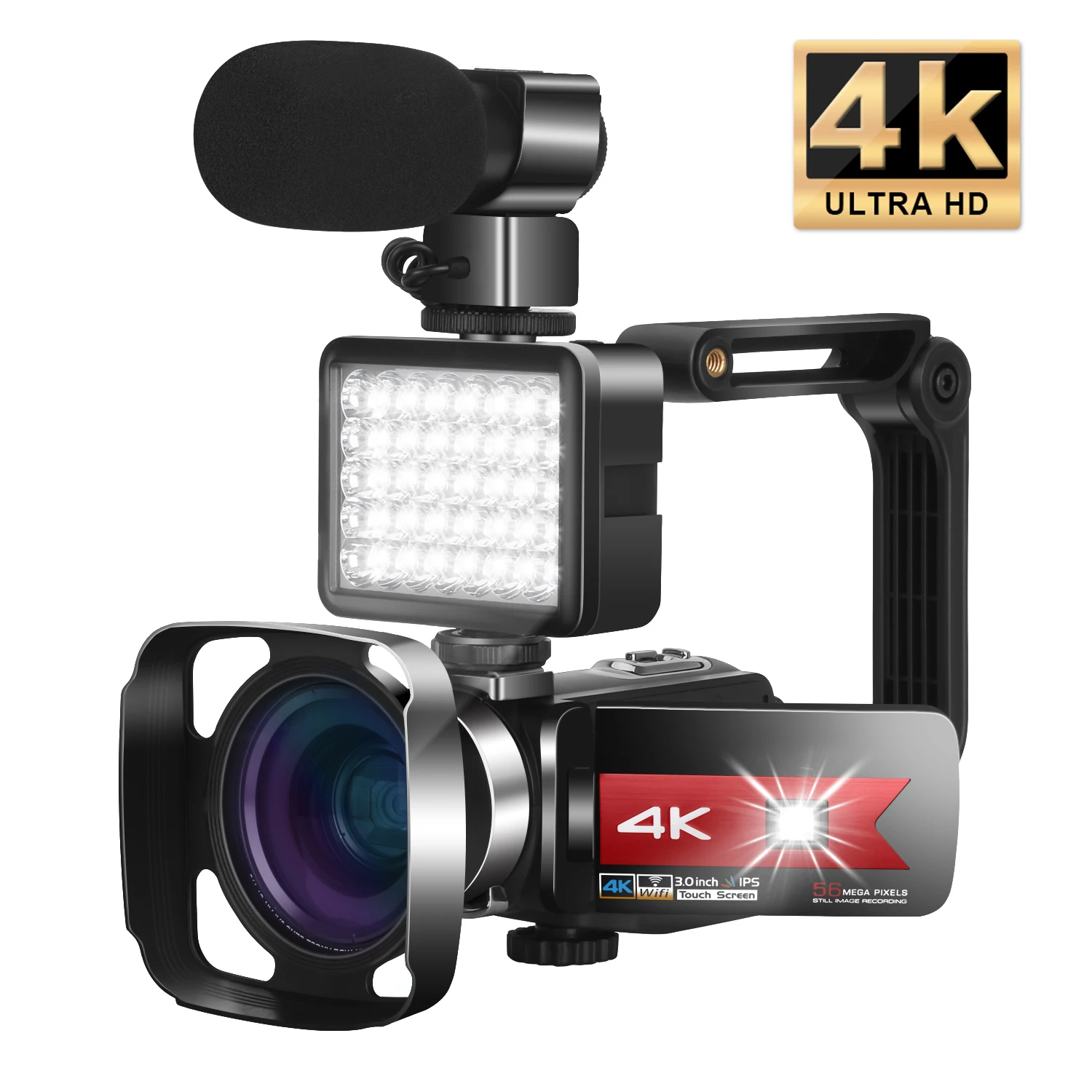 56mp Video Camera Professional 4k Vlog Camcorder For Youtube Live