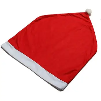

New Christmas 1pc Santa Claus Chair Cover Non-woven Table Red Hat Chair Back Cover Christmas Decorations Must-have Family Christ