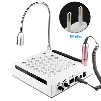 

4 In 1 ABS Manicure Machine Nail Dust Collector Professional Salon Fingernail Art Reusable Filter Desktop Strong Suction Drill