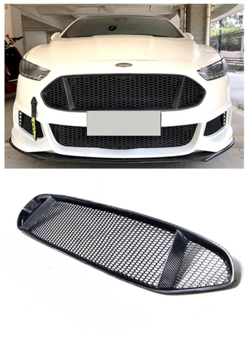 grills for trucks ford on Real Carbon Fiber Grille Grilles Honeycomb Insert Front Mesh Bumper Upper Refit Racing For Ford Mondeo Fusion 2013 2016 14 15 Racing Grills Aliexpress