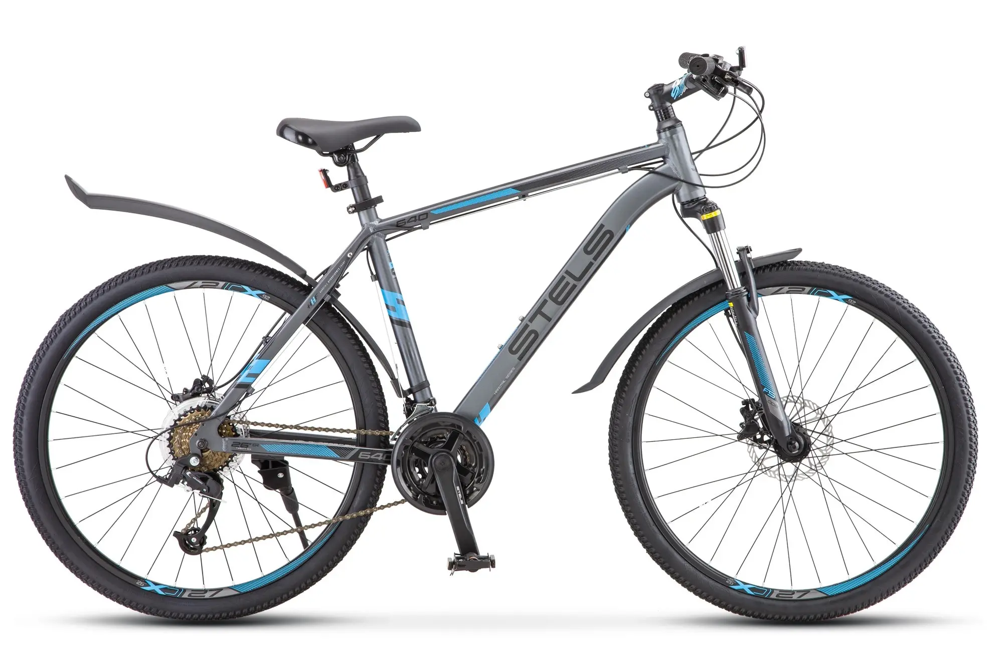 Велосипед Stels Navigator 640 D 26 V010 антрацитовый/зеленый 14.5&quot | Спорт и развлечения