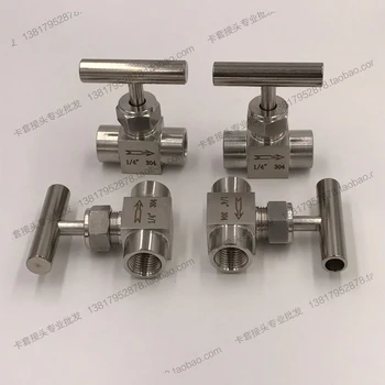 

Free shipping Stainless steel 304 inner thread needle valve with one handle 1/4 inner wire needle valve