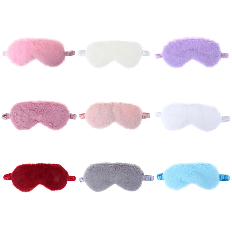 Blindfold Eyepatch Eye-Cover Sleeping-Mask Nap Plush-Eye-Masks Silk Rabbit Cloud Love