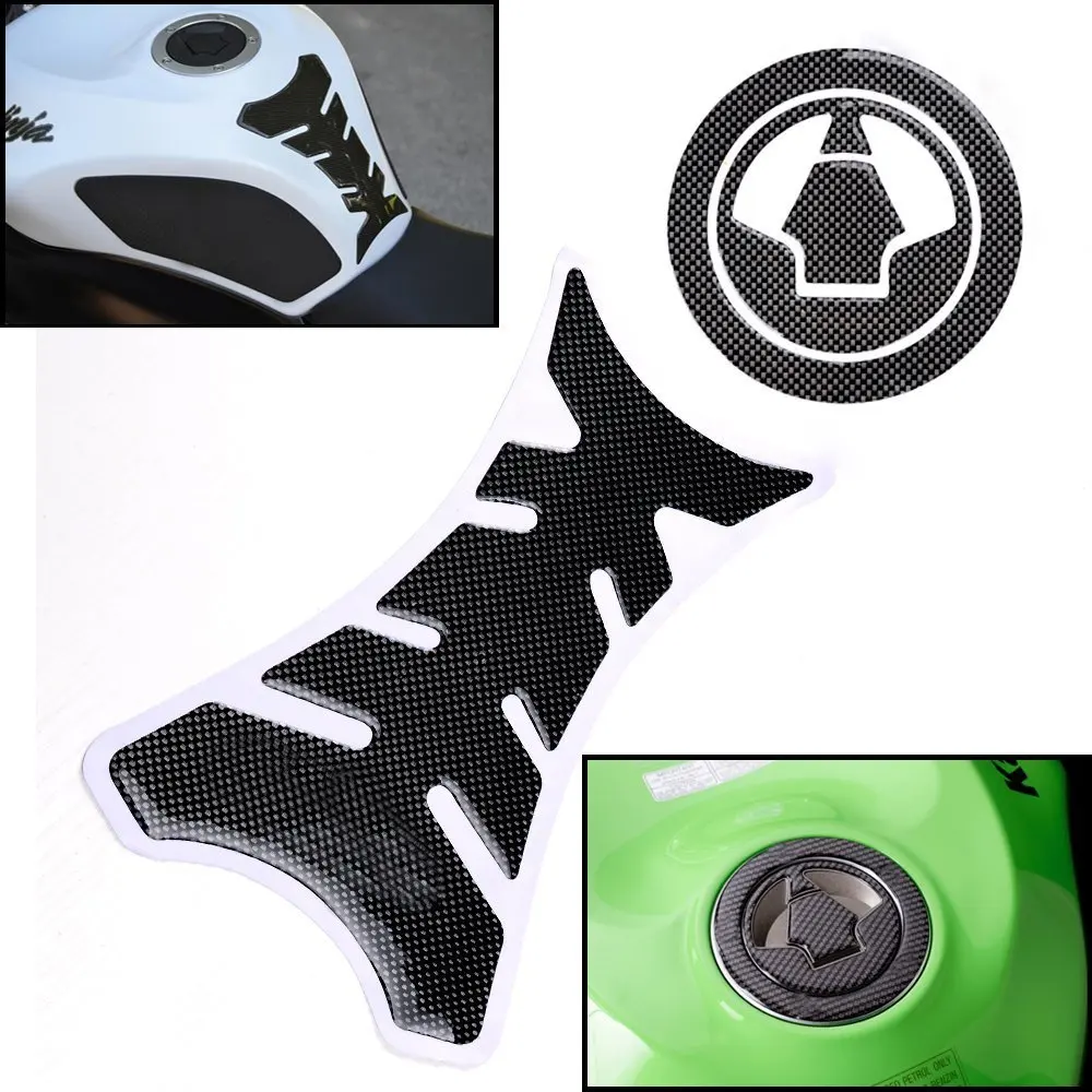 

2020 Motorcycle Fuel Tank Pad Gas Cap Sticker decals Protector For kawasaki Ninja 650R ER-6N/F 1000 Z800 Z750 ZX6R ZX10R ZX14