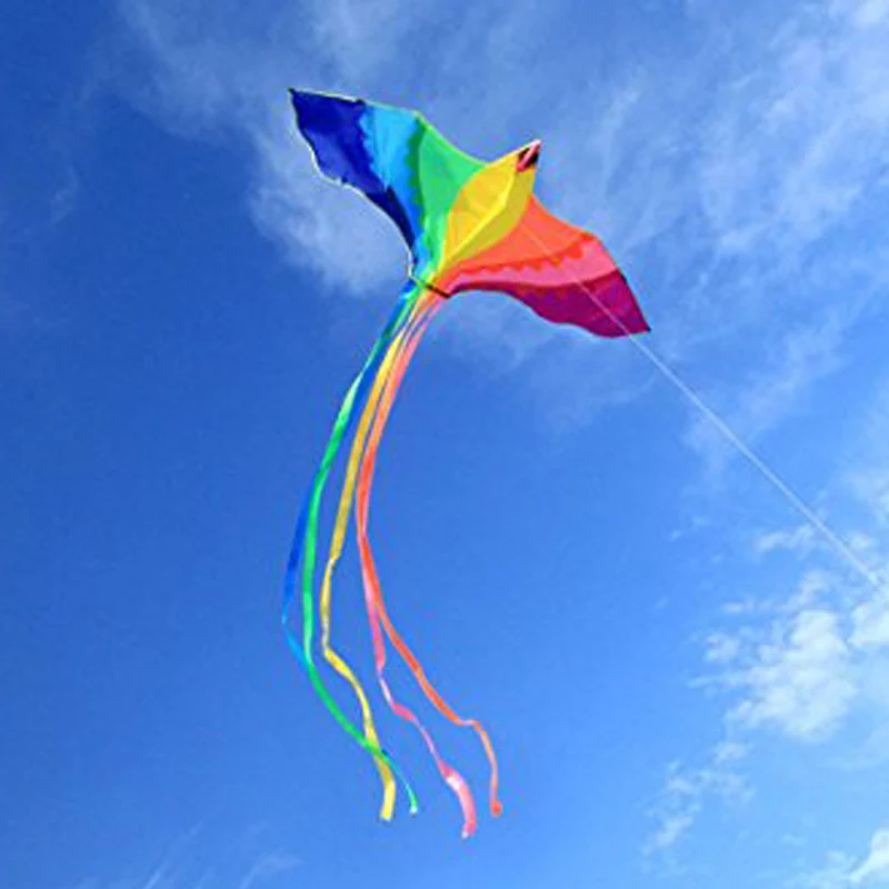 New Arrive 74 inches Colorful Bird Kite Easy Control With Handle Line  kites for kids Sale  String Outdoor Toys