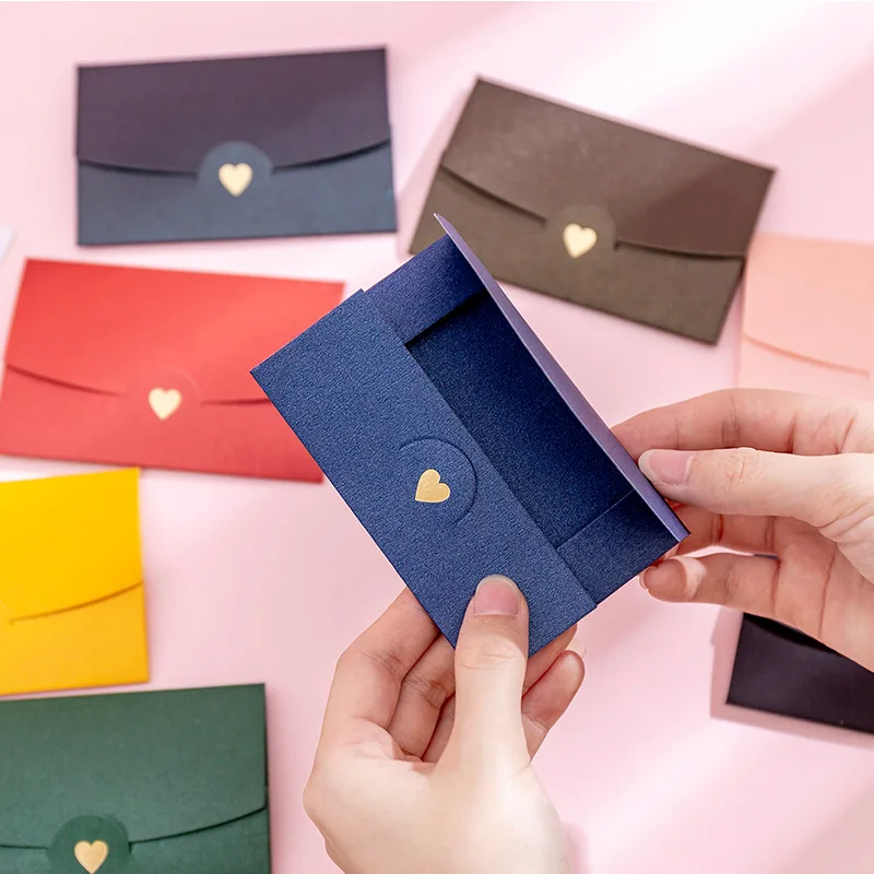 10 Pieces 10.5*7CM Color Retro Bronzing Mini Envelopes Iridescent Paper Love Letter Invitation Envelope
