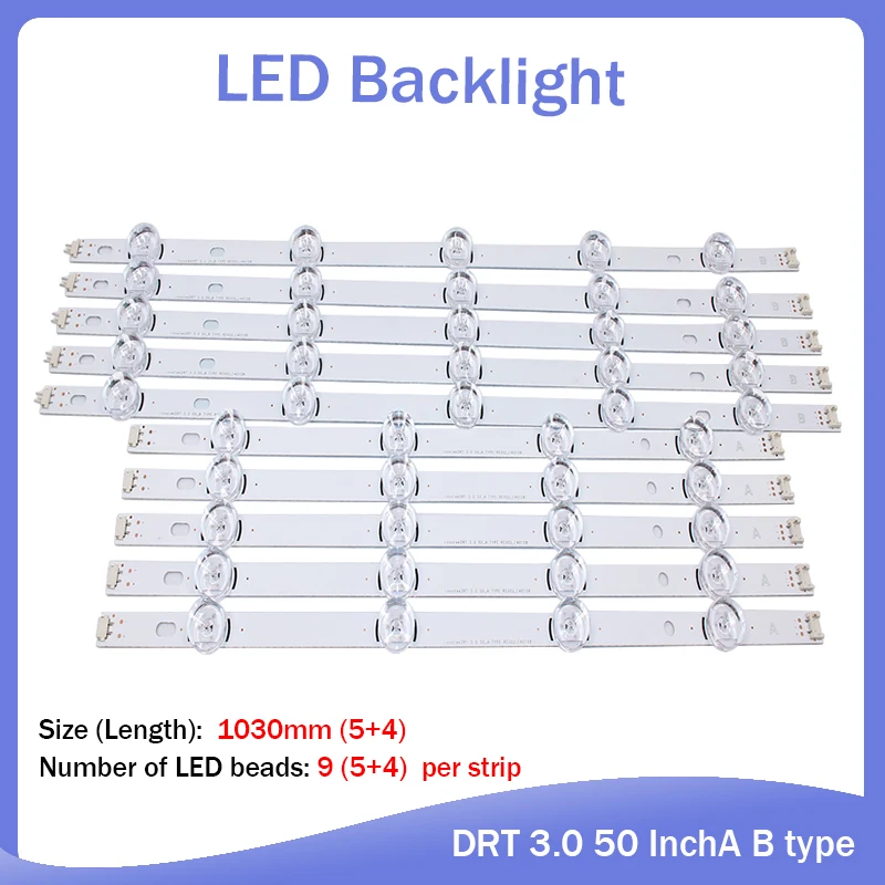 LED Backlight Strips Replacement For LG 50" TV Models 50LB6000, 50LF6000, 50LF6100, 50LF6090, 50LB5800