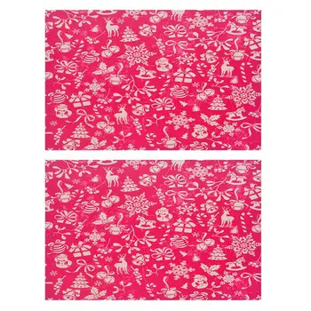 

2pcs Christmas Tableware Mat Decorative Table Placemat Dish Placemat for Kitchen