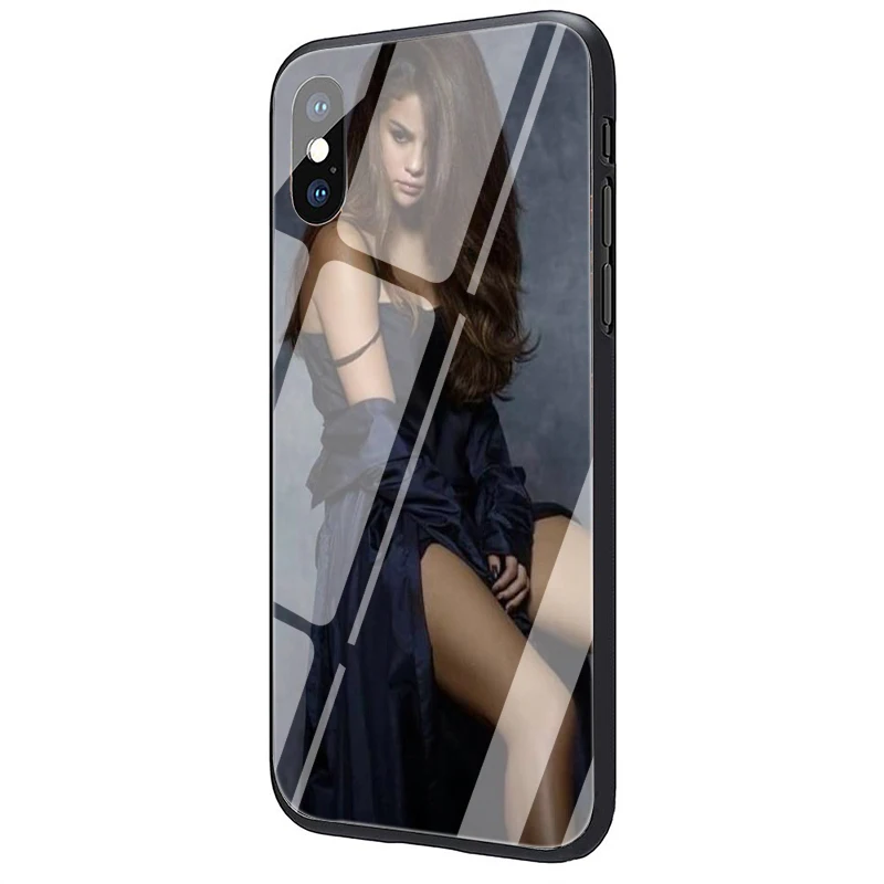 EWAU Selena Gomez чехол из закаленного стекла для телефона для iphone 5 5s SE 6 6s 7 8 plus X XR XS 11 pro Max - Цвет: G2