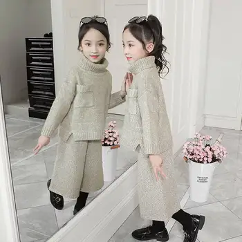 

Fashion New Baby Girls Clothes Spring Autumn Casual Style Girl Suit Loose Pants+O-neck Collar Tops 2Pcs Baby Girls Clothes Set