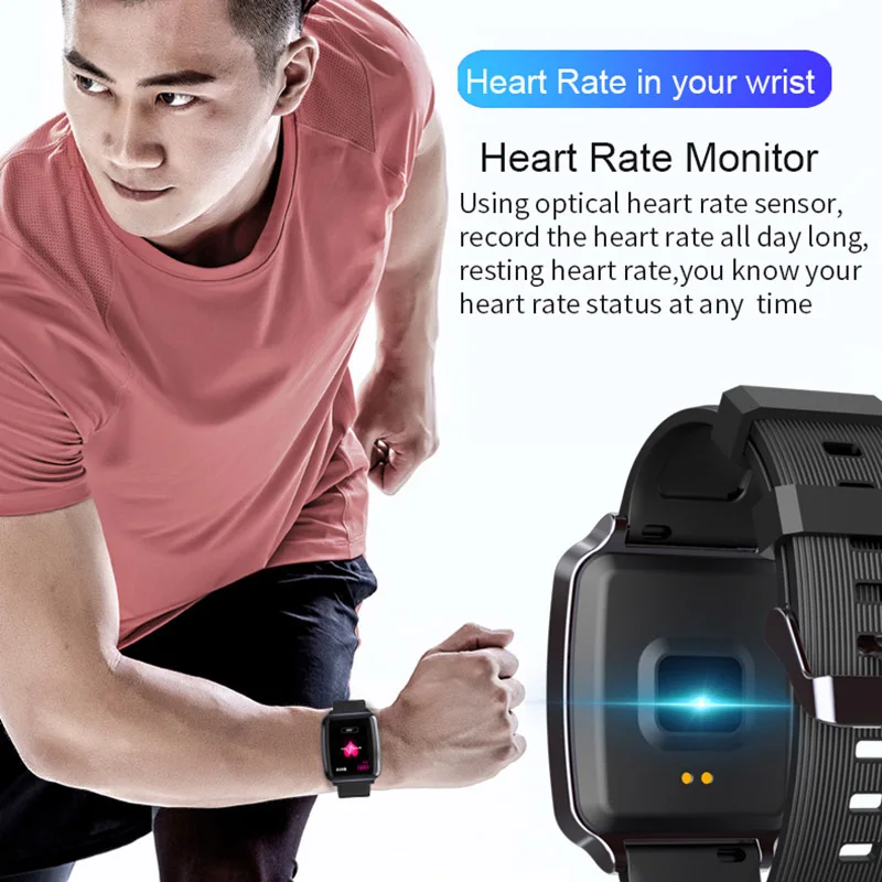 Longet KY116 смарт-Браслет фитнес-трекер Водонепроницаемый Мониторинг Артериального Давления сердечного ритма спортивные часы для бега ходьбы