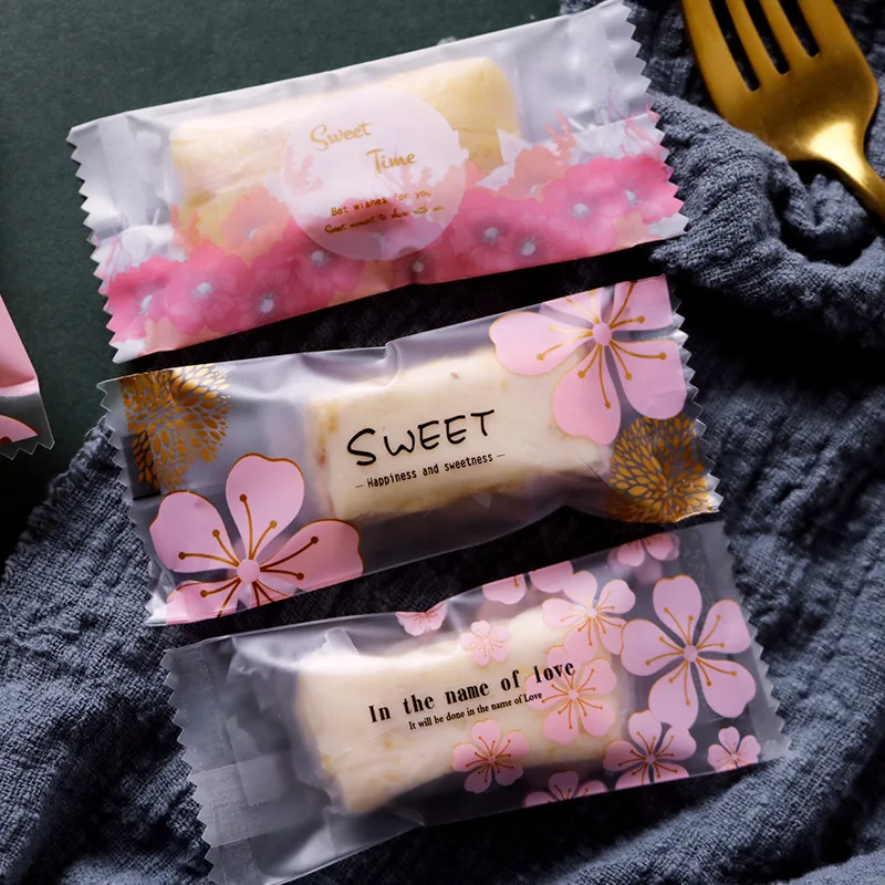 200pcs/lot Candy Packing Bag Handmade Chinese Elements Frosted Romantic Soft Nougat Sugar Wrapper Party Supplies Flower Pack | Дом и сад