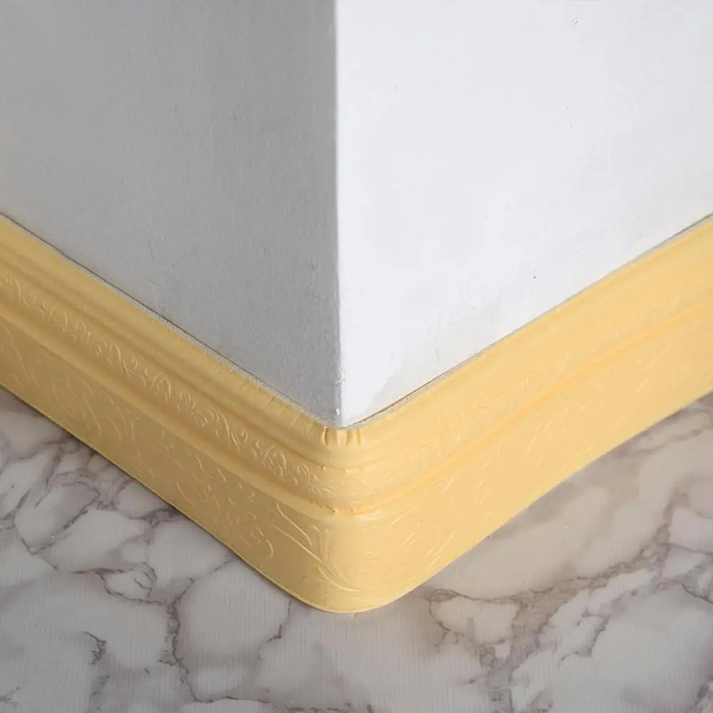 Self Adhesive Baseboard สติ๊กเกอร์ติดผนัง PVC 3D Skirting สติกเกอร์