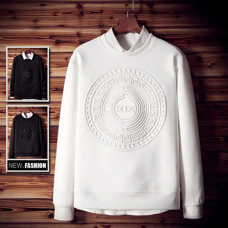 2019 Осенняя новая трендовая модная футболка с длинными рукавами Мужская