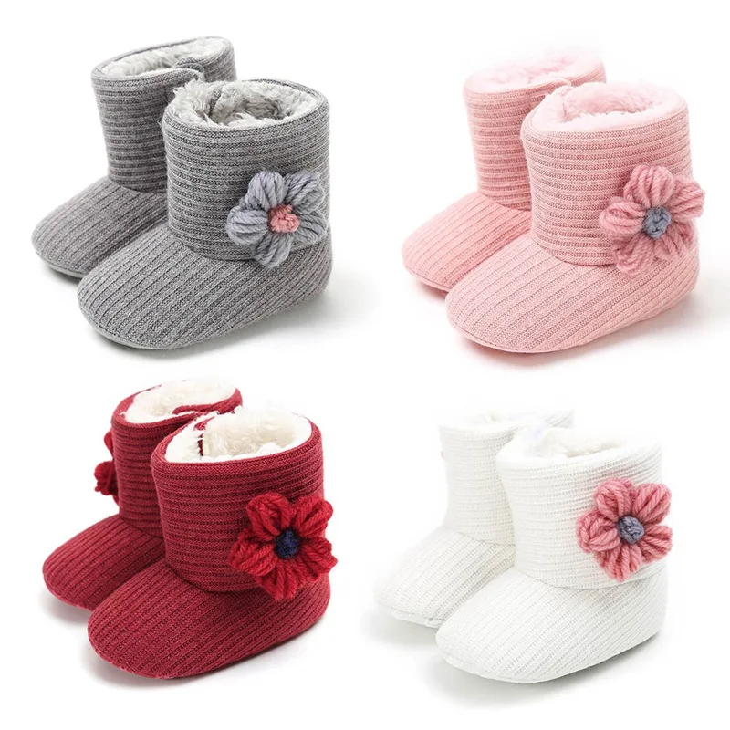 Хлопковая обувь для новорожденных; повседневные зимние ботинки для маленьких мальчиков и девочек; обувь для новорожденных