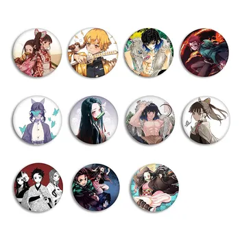 

Anime Demon Slayer: Kimetsu No Yaiba Cartoon Brooch, Animation Around Cute Brooch Pins Badge Clothes Backpack Accessories