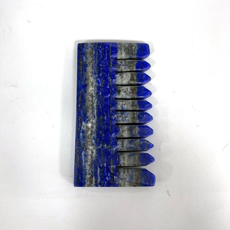 Высокое качество натуральный Лазурит в форме расчески камень ручной работы для подарка и домашнего декора ZJB