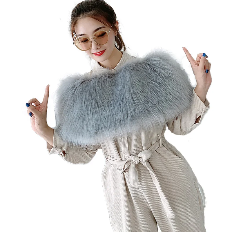 

Faux fur poncho female winter fluffy faux fox fur wrap wedding winter decor faux fur shoulder protective fur shawl cosplay scarf