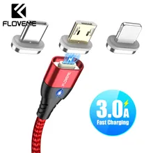 FLOVEME kabel magnetyczny Micro rodzaj usb C dla iPhone 11 Samsung szybka 3A magnes ładowania przewód danych przewód rodzaj usb C kabel do telefonu