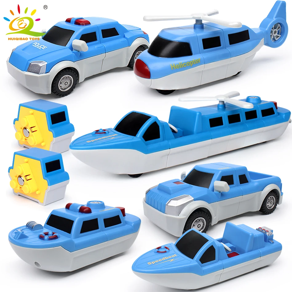 Magnetische Bausteine Spielzeug Auto Rennauto Flugzeug Boot Spielset für Kinder 