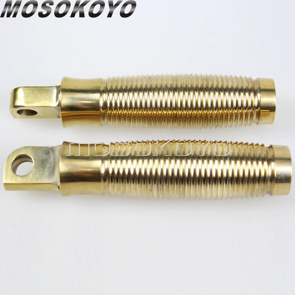 Твердый латунный Подножки для мотоциклов улей подножки для Harley Кафе Racer Scrambler Yamaha Honda пользовательские улей подножки